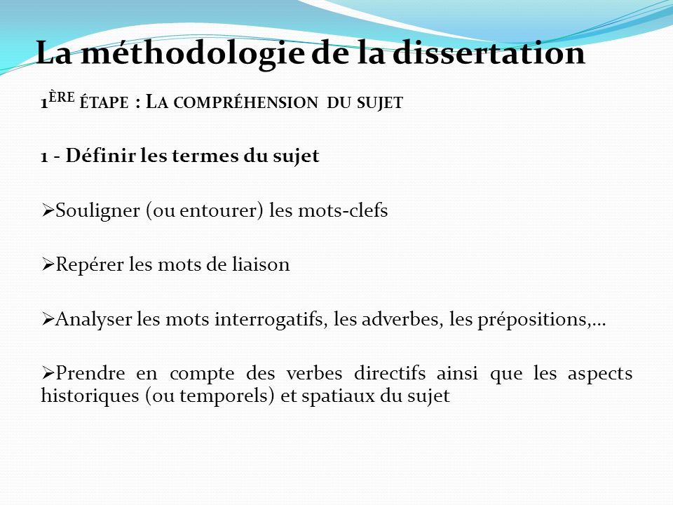 mot de liaison dissertation pdf